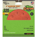 GATOR Gator 3720 Sanding Disc, 5 in Dia, 320 Grit, Super Fine, Aluminum Oxide Abrasive, Vented