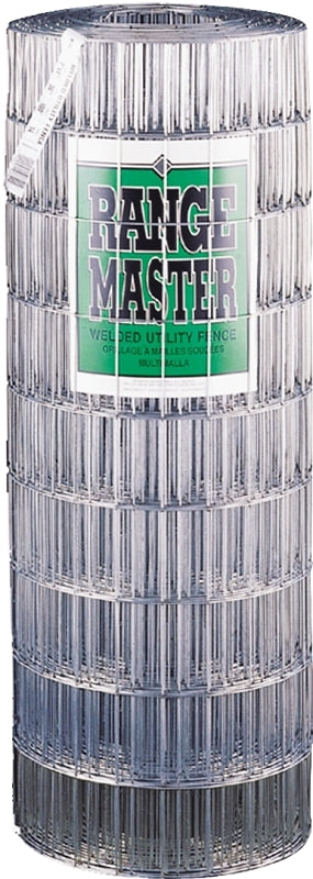 RANGEMASTER Rangemaster 7752 Welded Utility Fence, 50 ft L, 36 in H, 2 x 4 in Mesh, 14 Gauge, Galvanized