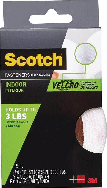 SCOTCH Scotch RF4740 Fastener, 3/4 in W, 5 ft L, White, 1 lb HARDWARE & FARM SUPPLIES SCOTCH