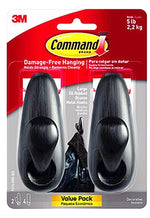 COMMAND Command Forever Classic Series FC13-ORB-2ES Large Decorative Hook, Metal, Oil-Rubbed Bronze, 5 lb