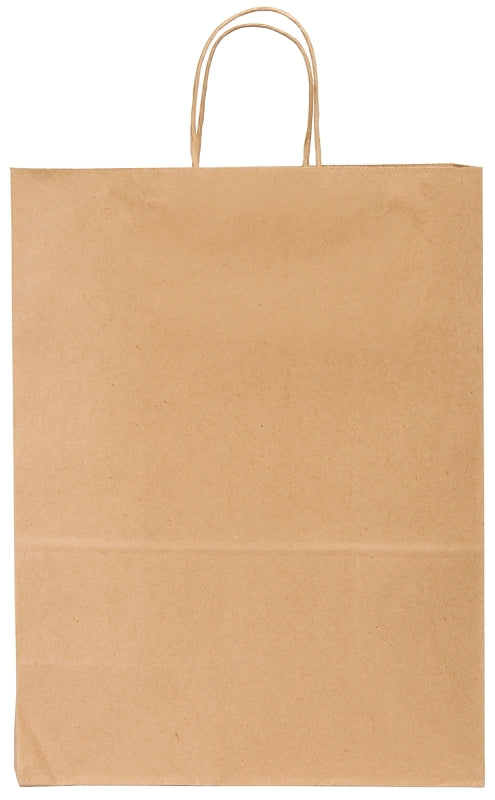 DURO BAG Duro Bag Dubl Life 87124 Shopping Bag, 10 in L, 5 in W, 13 in H, Kraft Paper, Brown