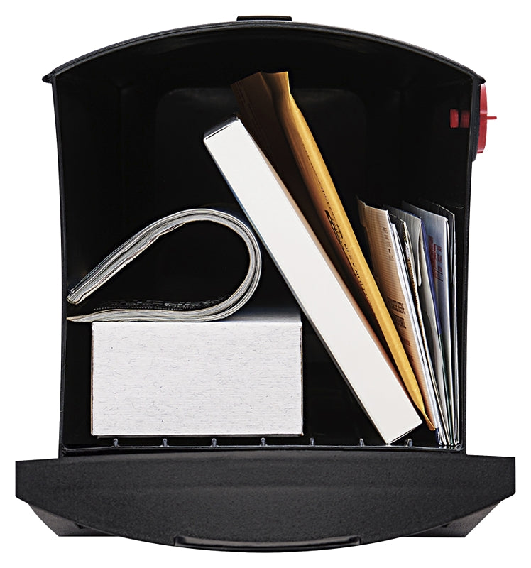 SOLAR GROUP Gibraltar Mailboxes Patriot Series GMB505B01 Rural Mailbox, 1000 cu-in Capacity, Plastic, 8.4 in W, 20-1/2 in D, Black HARDWARE & FARM SUPPLIES SOLAR GROUP