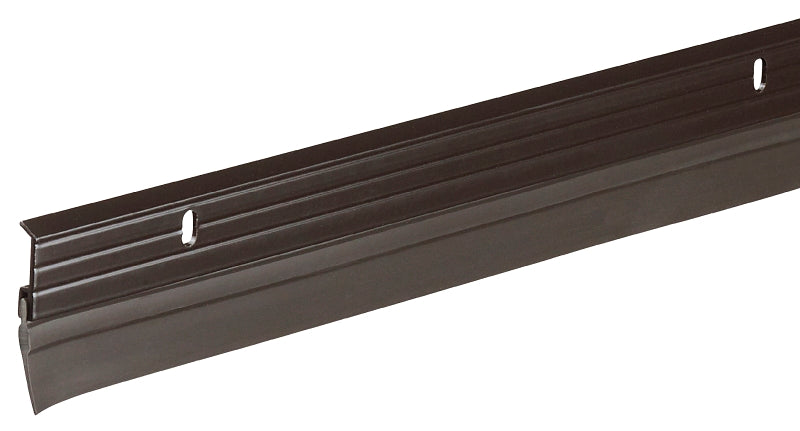 FROST KING Frost King B59/36H Door Sweep, 36 in L, 1-5/8 in W, Vinyl Insert, Aluminum Flange