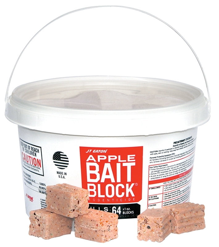 J.T. EATON J.T. Eaton 704AP Bait Block Rat and Mouse Poison, 4 lb, Pail LAWN & GARDEN J.T. EATON