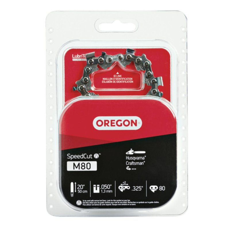 OREGON Oregon SpeedCut M80 Chainsaw Chain, 20 in L Bar, 0.05 Gauge, 0.325 in TPI/Pitch, 80-Link