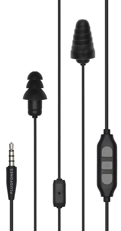 PLUGFONES Plugfones Guardian Plus PGP-BB Earphones, 23/26 dB SPL, Black CLOTHING, FOOTWEAR & SAFETY GEAR PLUGFONES   