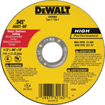 DEWALT DEWALT DW8062 Cutting Wheel, 4-1/2 in Dia, 0.045 in Thick, 7/8 in Arbor, Very Fine, Aluminum Oxide Abrasive TOOLS DEWALT