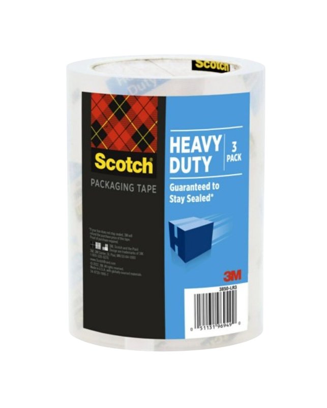 SCOTCH Scotch 3850S-LR3 Shipping Packaging Tape, 38.2 yd L, 1.88 in W, Clear PAINT SCOTCH
