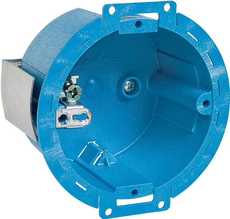 CARLON Carlon BH614R Ceiling Fan Box, 2-3/8 in D, 1-Gang, PVC, Blue ELECTRICAL CARLON