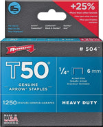 ARROW Arrow T50 Series 50424 Staple, For: T50 SA, T50 SHA Tacker, 3/8 in W Crown, 1/4 in L Leg HARDWARE & FARM SUPPLIES ARROW