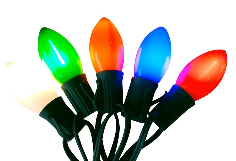 SANTAS FOREST Santas Forest 25910 LED Filament Retro Light Set, 25-Lamp, LED, Multi-Color, 25000 hr Average Life, 17 ft L