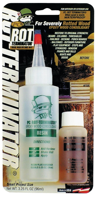 PROTECTIVE COATING Protective Coating 350614 Wood Hardener, Liquid, Amber/Colorless, 3.25 oz, Bottle