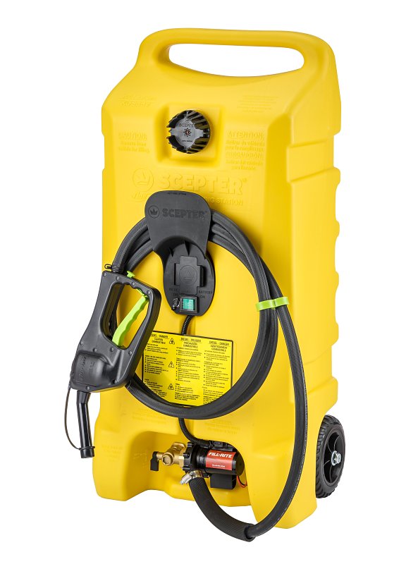 SCEPTER Scepter PFSD1411 Powereding Station, 14 gal, HDPE, Yellow