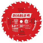 DIABLO Diablo D0824X Circular Saw Blade, 8 to 8-1/4 in Dia, 5/8 in Arbor, 24-Teeth, Carbide Cutting Edge TOOLS DIABLO