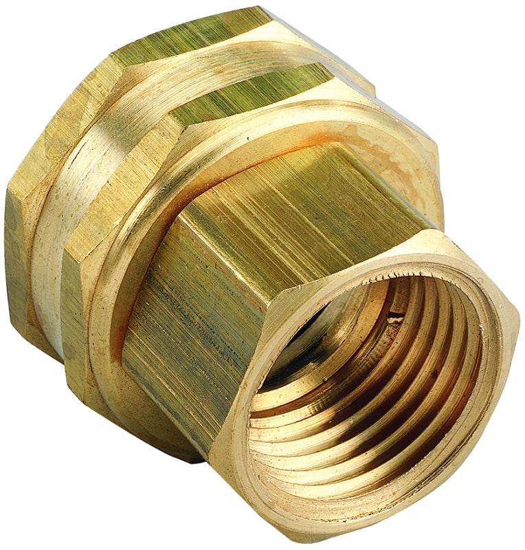 ORBIT IRRIGATION PRODUCTS Orbit 53037 Hose to Pipe Adapter, 3/4 x 1/2 in, FHT x FNPT, Brass