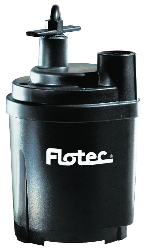 FLOTEC Flotec Flotec Tempest FP0S1300X Submersible Utility Pump, 115 V, 0.166 hp, 1 in Outlet, 1470 gph, Thermoplastic