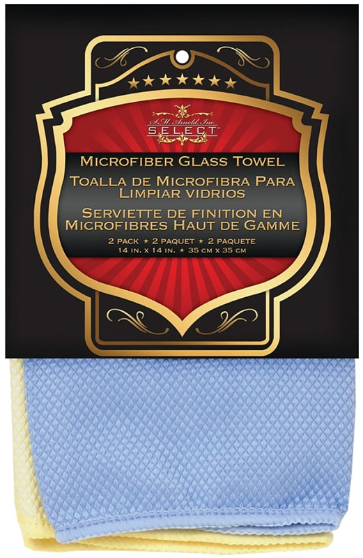 SM ARNOLD SM Arnold 25-862 Cleaning Towel, Microfiber Cloth, Blue/Yellow AUTOMOTIVE SM ARNOLD   