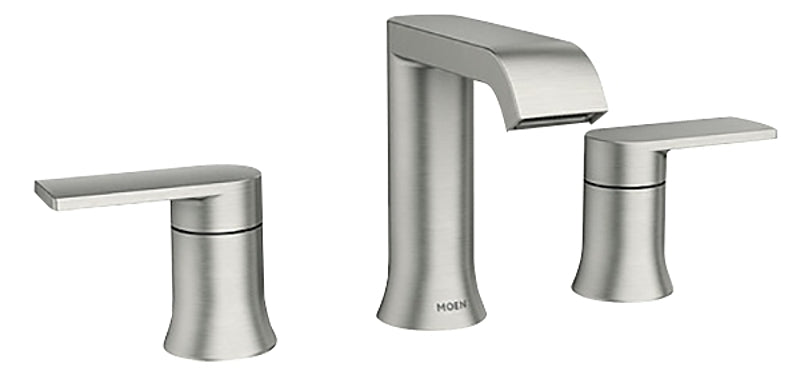 MOEN Moen Genta Series 84763SRN Bathroom Faucet, 1.2 gpm, 2-Handle, 3-Faucet Hole, Metal, Spot Resist Brushed Nickel PLUMBING, HEATING & VENTILATION MOEN