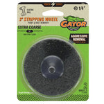 GATOR Gator 7006GA Stripping Wheel, 3 in Dia, 1/4 in Arbor, Extra Coarse