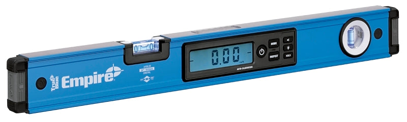 EMPIRE Empire True Blue Series E105.24 Digital Box Level, 24 in L, 2-Vial, Non-Magnetic, Aluminum, Blue