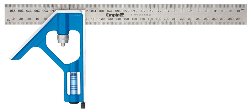 EMPIRE Empire True Blue Series E250 Combination Square, 0.0625 in Graduation, Stainless Steel Blade TOOLS EMPIRE