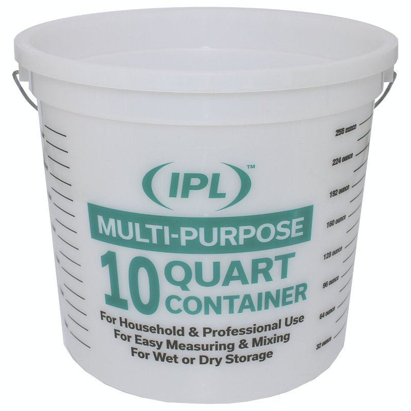 LEAKTITE-IPL PLASTICS Leaktite-IPL Plastics 1045139 Paint Container, 10 qt Capacity, HDPE, Natural