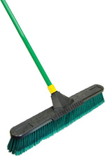 QUICKIE Quickie Bulldozer 638 Multi-Surface Push Broom, 24 in Sweep Face, Polypropylene Fiber Bristle, Steel Handle