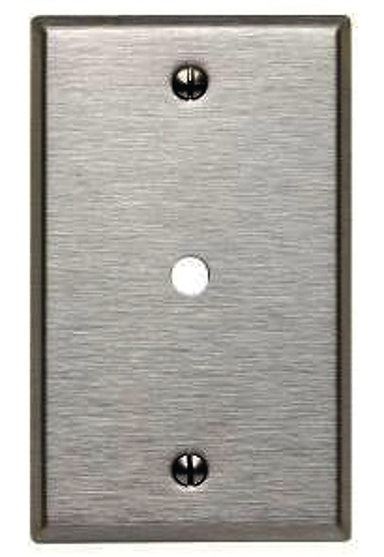 LEVITON Leviton 003-84013-000 Wallplate, 4-1/2 in L, 2-3/4 in W, 1 -Gang, Stainless Steel, Stainless Steel