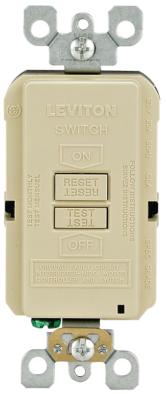 LEVITON Leviton 001-GFRBF-00I GFCI Receptacle, 125 V, 20 A, NEMA: NEMA WD-6 ELECTRICAL LEVITON