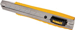 DEWALT DEWALT DWHT10045 Utility Knife, 5-1/4 in L Blade, 25 mm W Blade, Metal Blade, Ribbed Handle, Black/Yellow Handle