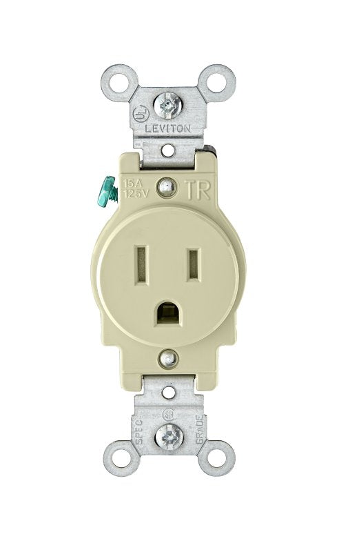 LEVITON SNGL OUTLET TMPR IVRY 15A 125V ELECTRICAL LEVITON