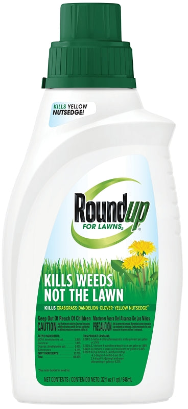 ROUNDUP Roundup 5008710 Weed Killer, Liquid, Brown, Spray Application, 32 oz Bottle, Amine LAWN & GARDEN ROUNDUP