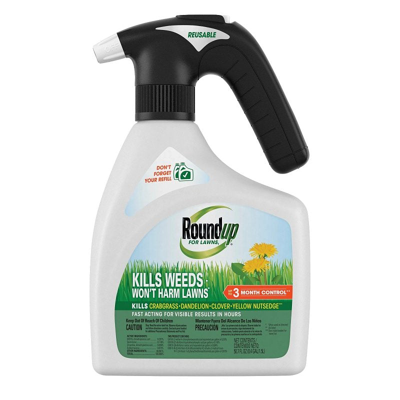 ROUNDUP Roundup 5022205 Weed Killer, Liquid, Spray Application, 1.5 L Can