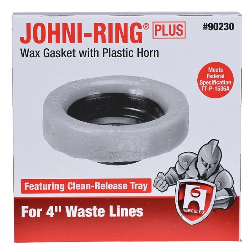 HERCULES Hercules 90230 Wax Ring, Polyethylene, Brown, For: 4 in Waste Line Closet Toilet Bowls