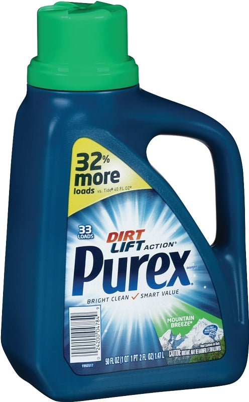 PUREX Purex 04784 Laundry Detergent, 50 oz, Liquid, Mountain Breeze