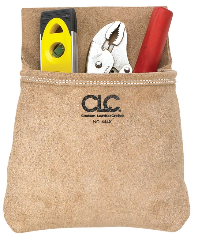 HULTAFORS CLC Tool Works Series 444X Tool Pouch, 1-Pocket, Suede Leather, 1 in W, 12.8 in H