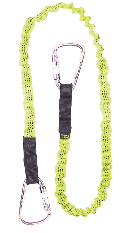 HULTAFORS CLC GEAR LINK 1035 Structure Lanyard, 58 to 78 in L, 15 lb Working Load, Carabiner End Fitting