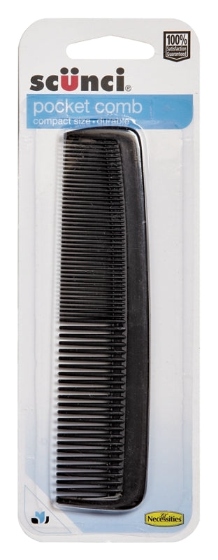 LIL DRUG STORE PRODUCTS Lil' DRUG STORE 7-92554-11200-0 Pocket Hair Comb, Plastic Bristle, Black Bristle