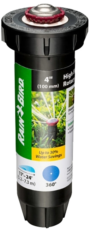 RAINBIRD Rain Bird 22SAFPRO Mini Rotor Sprinkler, Full-Circle, 4 gpm, 1/2 in Connection, FPT, 4 in H Pop-Up, 17 to 24 ft, Plastic