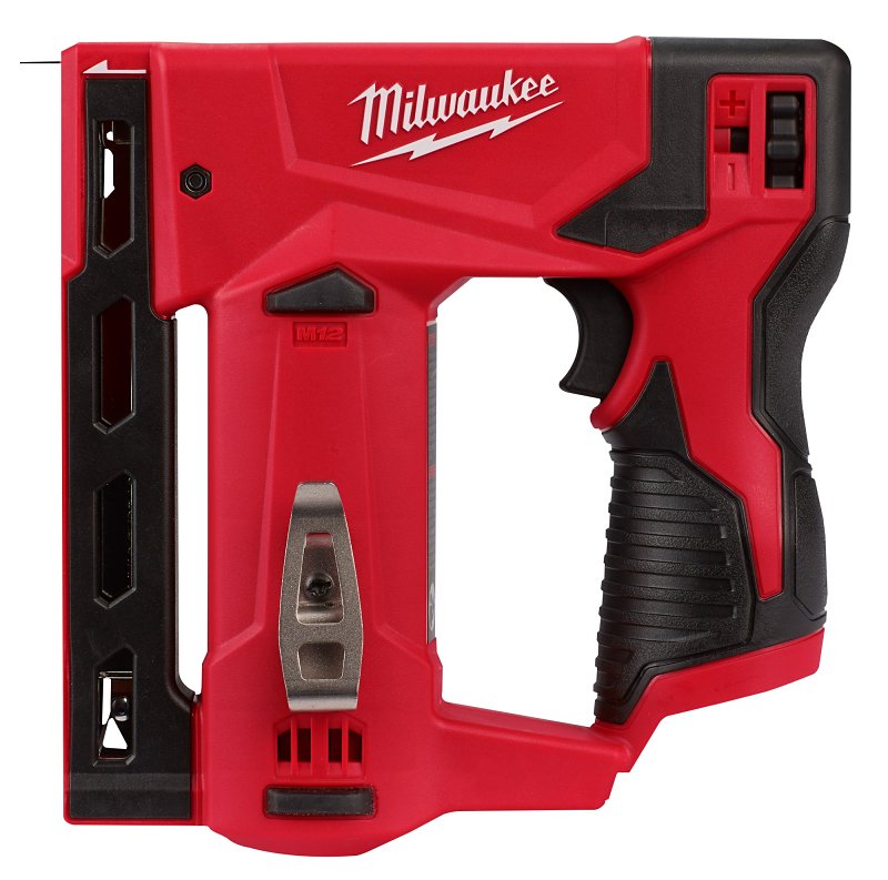 MILWAUKEE Milwaukee 2447-20 Crown Stapler, Tool Only, 1.5 Ah, 3/8 in W Crown, 1/4 to 9/16 in L Leg, Flat Crown Staple, 89 Magazine