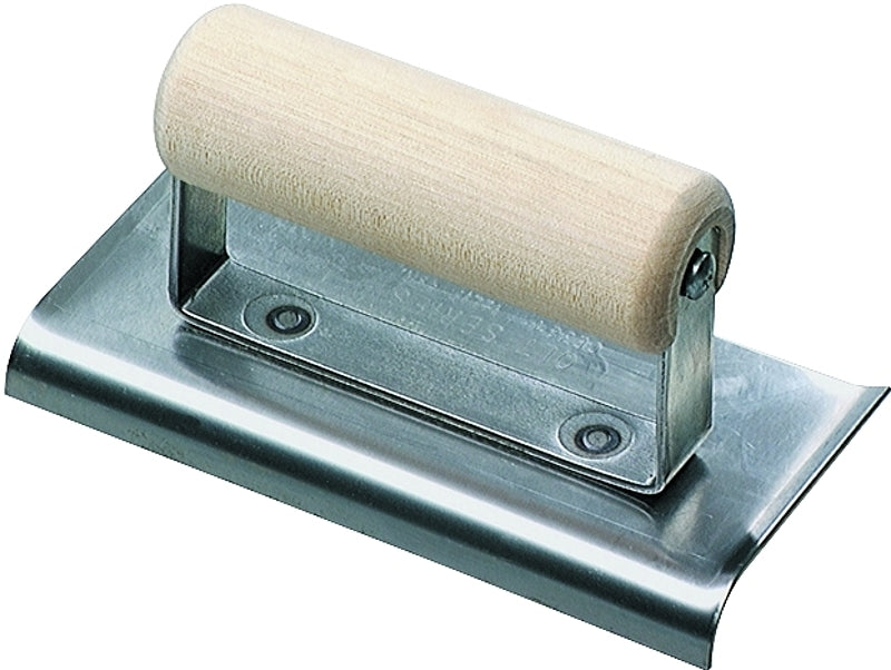 MARSHALLTOWN Marshalltown CE384 Hand Edger, 6 in L Blade, 3 in W Blade, Steel Blade, 1/2 in Lip, 3/8 in Lip Radius, Wood Handle