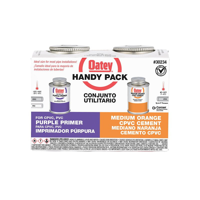 OATEY Oatey 30234 CPVC/Primer, Liquid, Orange/Purple, 4 oz
