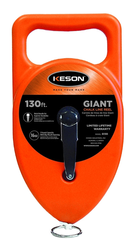 KESON LLC Keson G130 Chalk Line Reel, 24 oz Chalk Capacity, 130 ft L Line TOOLS KESON LLC