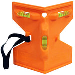 HULTAFORS Johnson 175-O Post and Pipe Level, 3-1/4 in L, 3-Vial, Non-Magnetic, Plastic, Orange