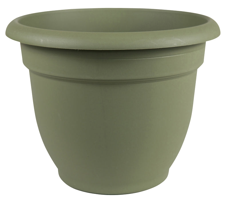 BLOEM Bloem 20-56410 Planter, 10 in Dia, 8-1/2 in H, 11 in W, Round, Plastic, Living Green