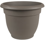 BLOEM Bloem AP1260 Planter, 12 in Dia, 10.1 in H, 13 in W, Round, Plastic, Peppercorn