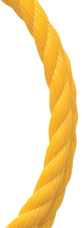 BARON Baron 54210 Rope, 3/8 in Dia, 400 ft L, 244 lb Working Load, Polypropylene, Yellow