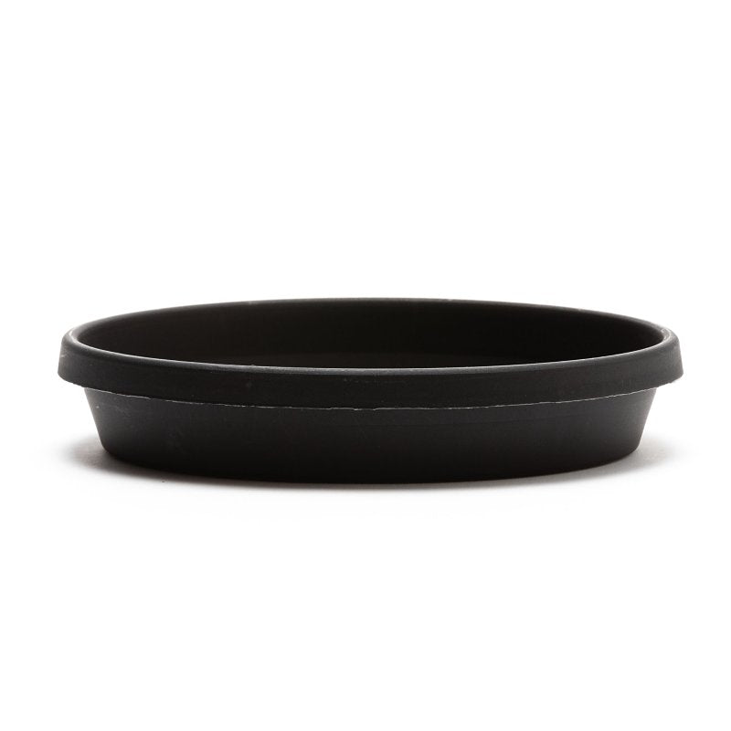 BLOEM Bloem STT0600 Plant Saucer, 6 in Dia, Terra Black