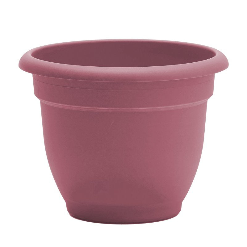 BLOEM Bloem Ariana Series AP0634 Planter, 6-1/2 in Dia, 5-1/4 in H, Round, Elegant, Traditional Design, Resin, Dusty Rose