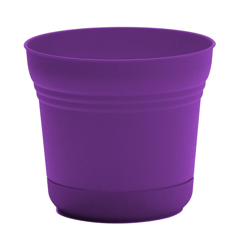 BLOEM Bloem Saturn Series SP05928 Planter, 5 in Dia, 4-1/2 in H, Round, Plastic, Royal Lilac LAWN & GARDEN BLOEM